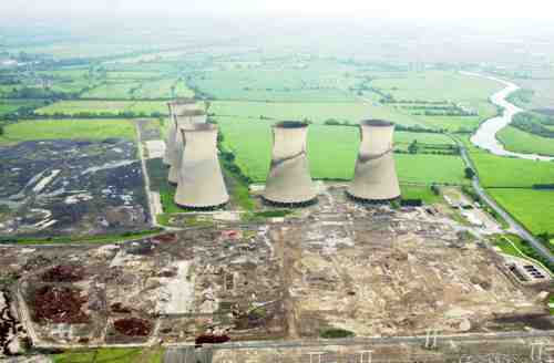 An aerial view of the near EMPTY Power Station site